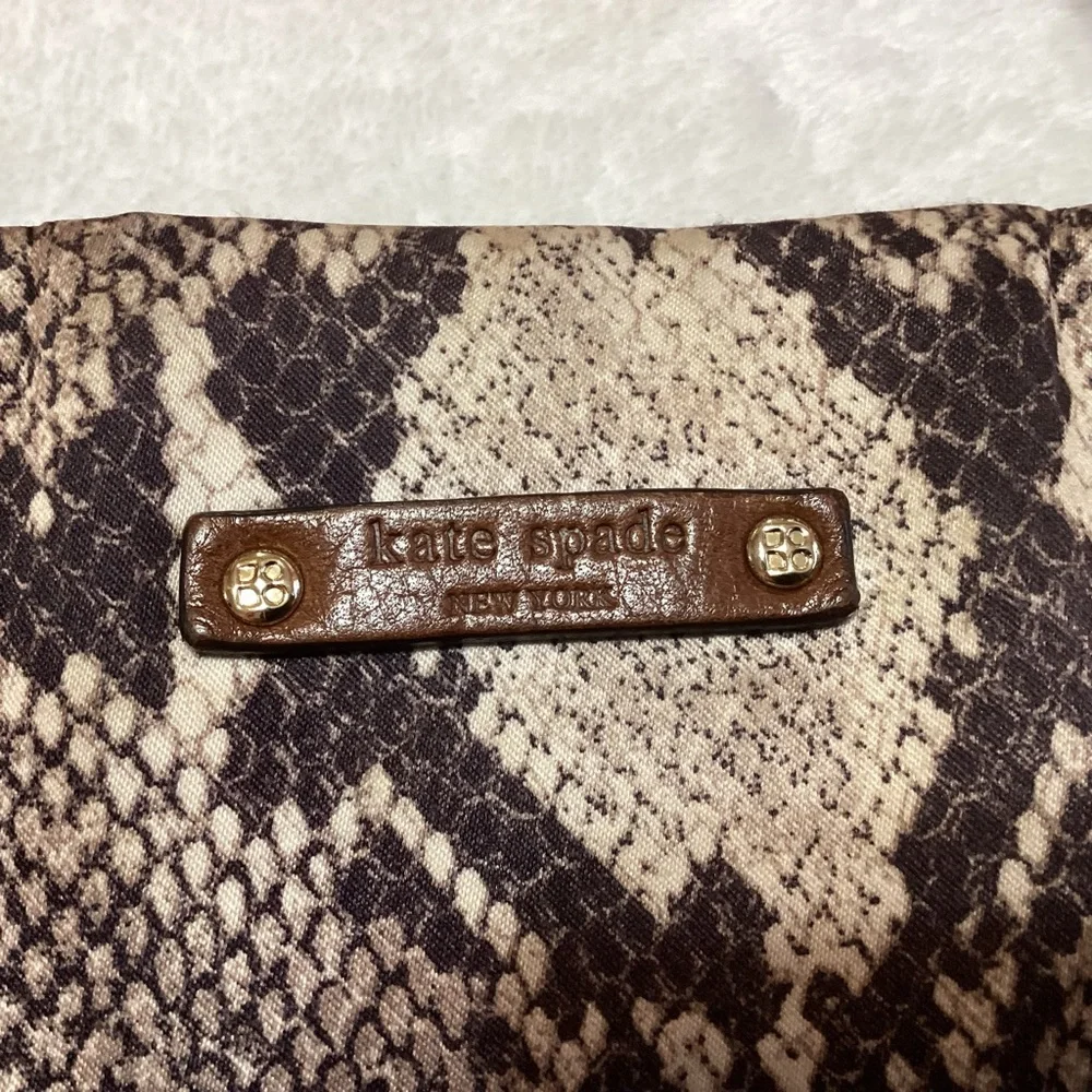 Kate Spade New York Snakeskin/Python Print Tote Bag - PXRU0584 Tan/Brown - Picture 5 of 16